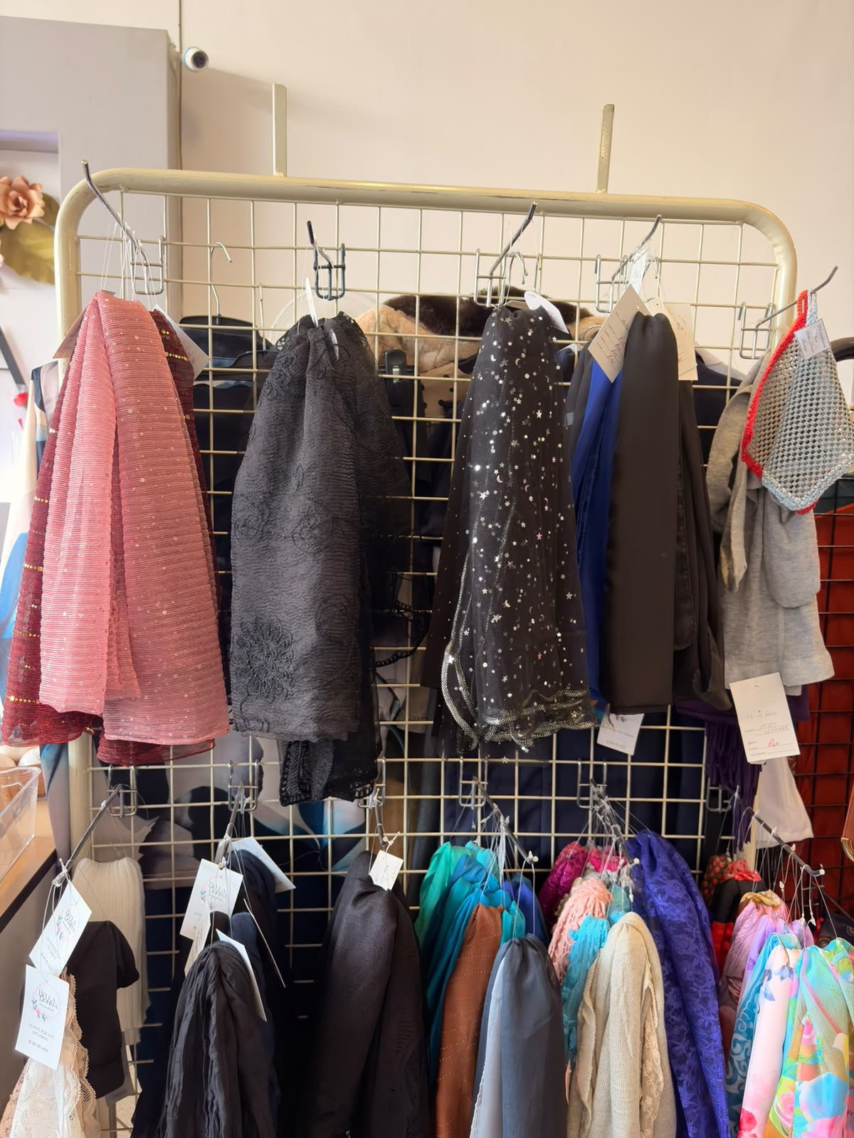 Occasion rack — sequin, lace and star tulle