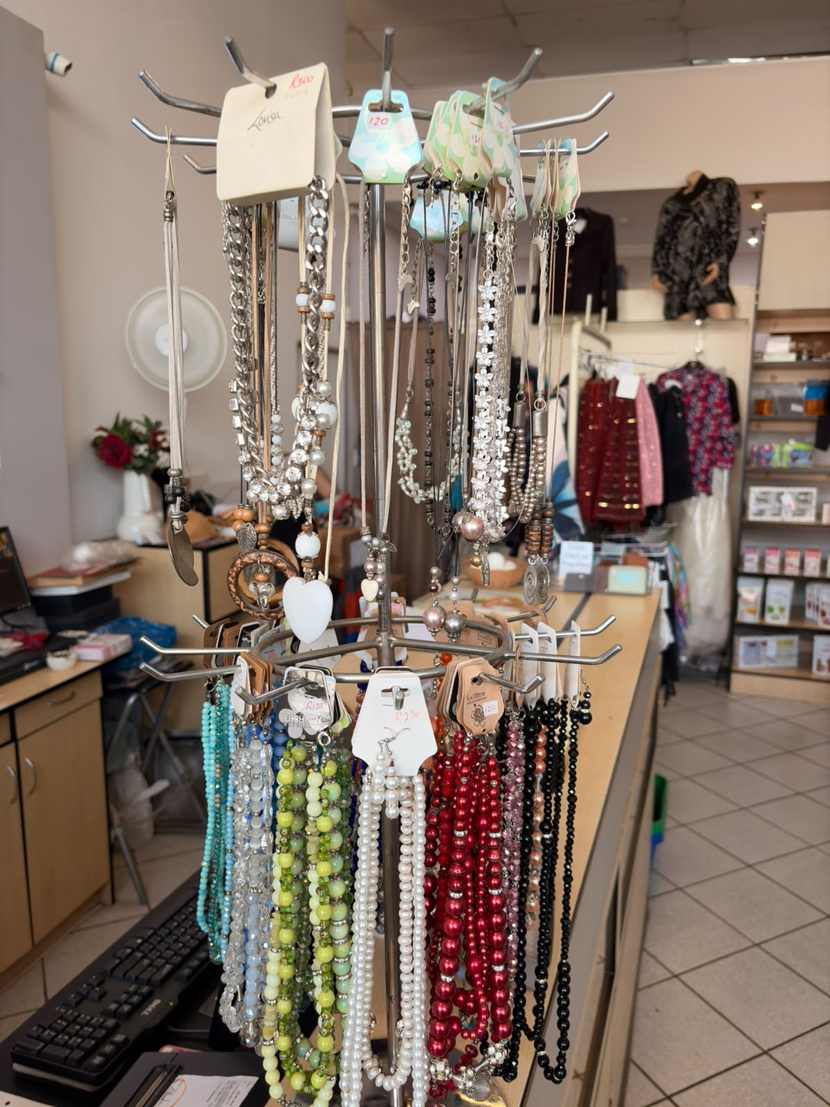 Beaded necklaces and pendants